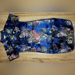 Girls Floral Silk Cheongsam Dress